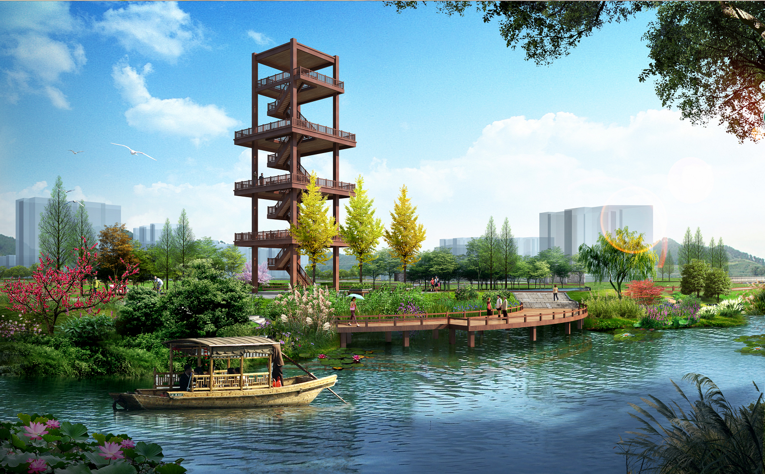 安顺市平坝区杨柳湾滨河公园景观方案设计_艾景奖官方网站