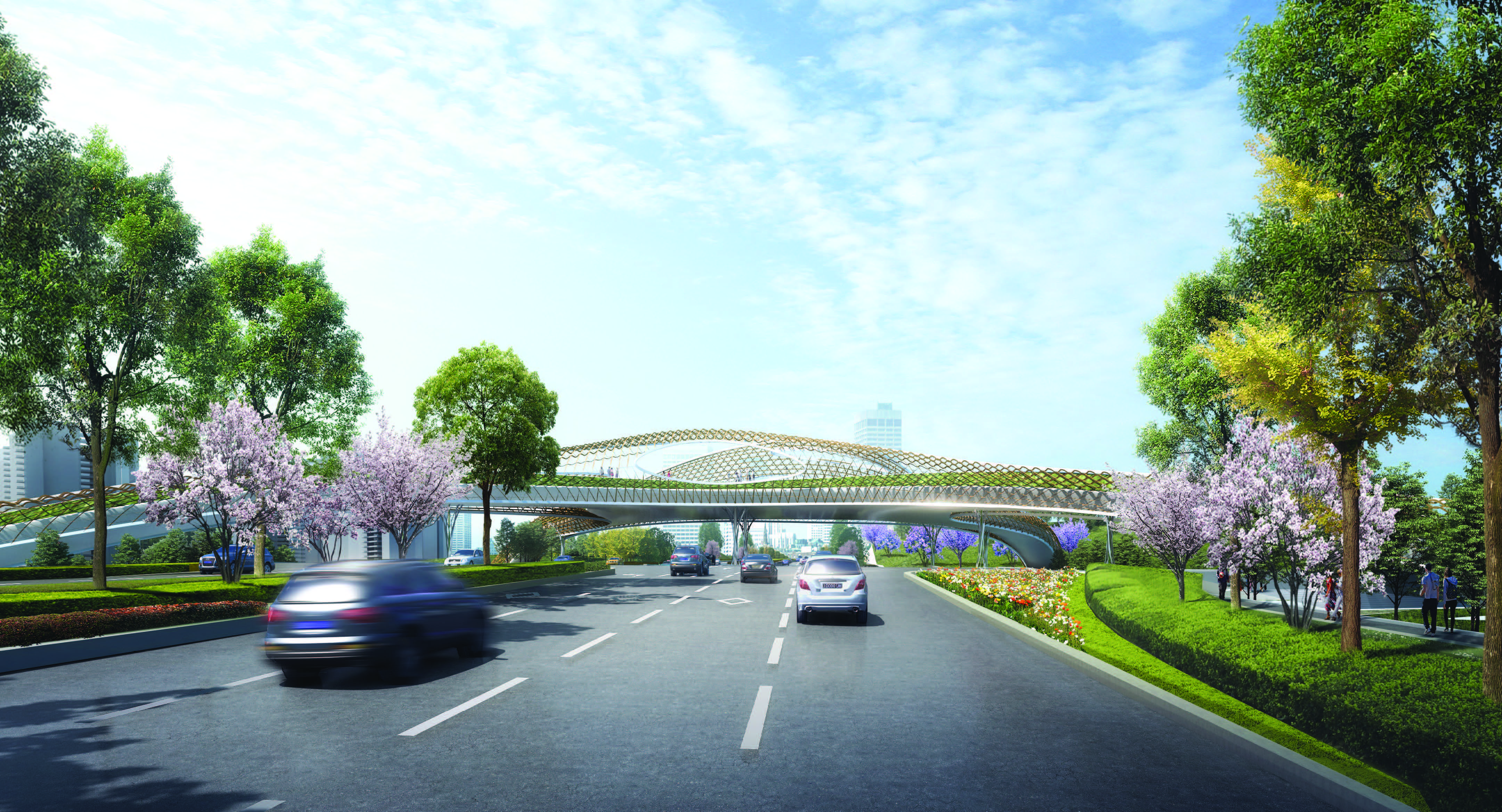 眉山天府新区天府大道景观绿化方案设计_艾景奖官方网站